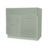 Craftsman Lily Green Shaker Vanity Sink Drawer Left