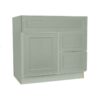 Craftsman Lily Green Shaker Vanity Sink Drawer Right