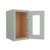 Craftsman Lily Green Shaker Open Frame Glass 1 Door
