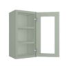 Craftsman Lily Green Shaker Wall Open Frame Glass 1 Door