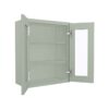 Craftsman Lily Green Shaker Wall Open Frame Glass 2 Doors