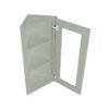 Craftsman Lily Green Shaker Angle Wall Open Frame Glass Door