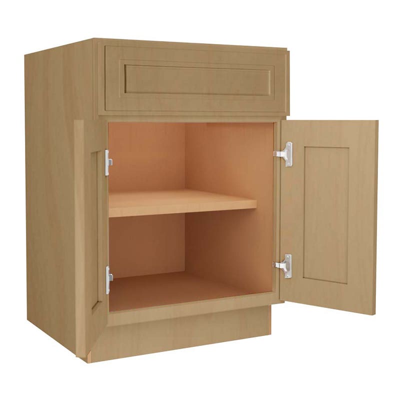 Craftsman Natural Shaker Sink Base 2 Door 1 False Drawer Front