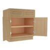 Craftsman Natural Shaker Sink Base 2 Door 2 False Drawer Fronts