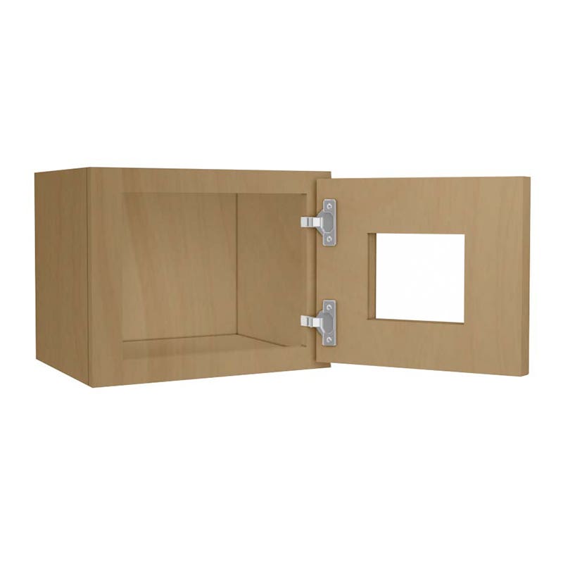Craftsman Natural Shaker Open Frame Glass 1 Door