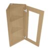 Craftsman Natural Shaker Angle Wall Open Frame Glass Door