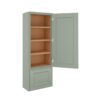 Craftsman Lily Green Shaker Countertop Wall Cabinet 1 Door