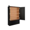 Craftsman Black Shaker Countertop Wall Cabinet 2 Doors