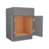 Grey Shaker Elite Sink Base 2 Door 1 False Drawer Front
