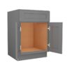 Grey Shaker Elite Vanity Sink Base 2 Doors 1 False Drawer