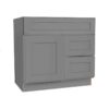 Grey Shaker Elite Vanity Sink Drawer Right
