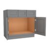 Grey Shaker Elite Vanity Sink 2 Doors 2 Drawers 1 False