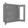 Grey Shaker Elite Wall Open Frame Glass 2 Doors