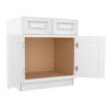 Key Largo White Vanity Sink Base 2 Doors 2 False Drawers