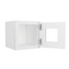 Key Largo White Open Frame Glass 1 Door