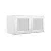 Key Largo White Open Frame Glass 2 Doors