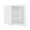 Key Largo White Diagonal Open Frame Glass