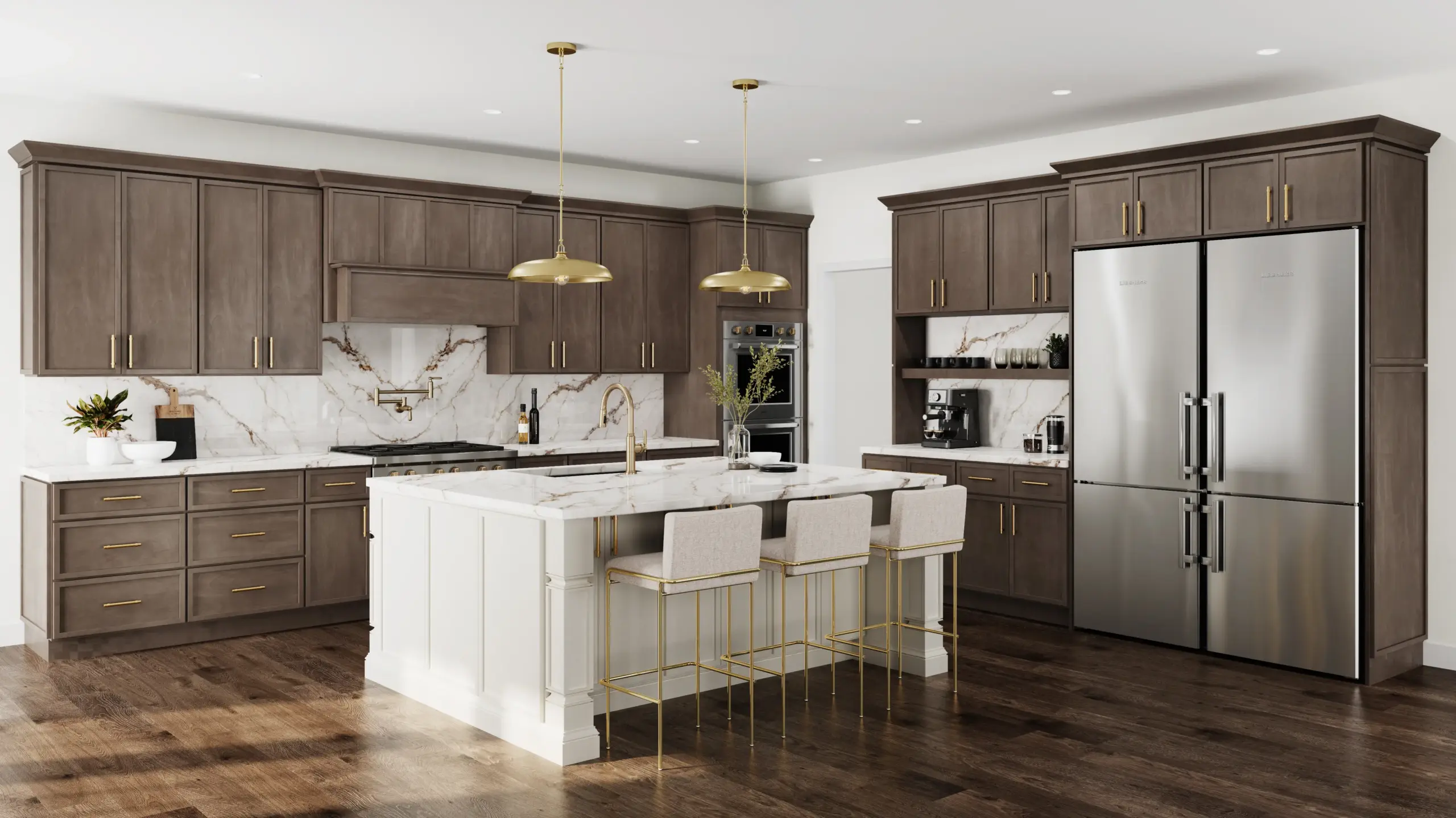 Mocha Slim Shaker kitchen
