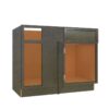 Mocha Slim Shaker Blind Base Corner (Reversible)