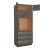 Mocha Slim Shaker Oven Cabinet