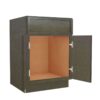 Mocha Slim Shaker Sink Base 2 Door 1 False Drawer Front
