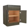 Mocha Slim Shaker Vanity Sink Base 2 Doors 1 False Drawer