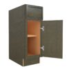 Mocha Slim Shaker Vanity Sink 2 Doors 2 Drawers 1 False