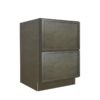 Mocha Slim Shaker Vanity Drawer Base 2 Drawer