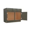 Mocha Slim Shaker Vanity Sink Base Cabinet with Drawers 42"