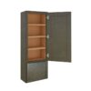 Mocha Slim Shaker Countertop Wall Cabinet 1 Door