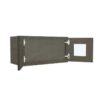 Mocha Slim Shaker Open Frame Glass 2 Doors