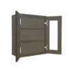 Mocha Slim Shaker Wall Open Frame Glass 2 Doors