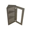 Mocha Slim Shaker Angle Wall Open Frame Glass Door