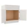 Slim Shaker Alabaster Sink Base 2 Door 2 False Drawer Fronts