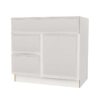Slim Shaker Alabaster Vanity Sink Drawer Left
