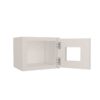 Slim Shaker Alabaster Open Frame Glass 1 Door
