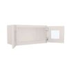 Slim Shaker Alabaster Open Frame Glass 2 Doors