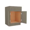 Craftsman Mocha Shaker Sink Base 2 Door 1 False Drawer Front
