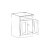 York Linen Sink Base 2 Door 1 False Drawer Front