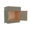 Mocha Shaker Sink Base 2 Door 2 False Drawer Fronts