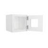 White Shaker Elite Open Frame Glass 1 Door