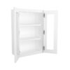 White Shaker Elite Wall Open Frame Glass 2 Doors