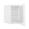 White Shaker Elite Diagonal Open Frame Glass