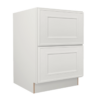 Shaker Off-White Vanity Drawer Base 2 Drawer