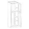 Key Largo White Utility Cabinet 2 Doors