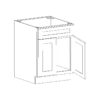 York Linen Vanity Sink Base 2 Doors 1 False Drawer