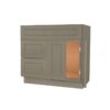 Craftsman Mocha Shaker Vanity Sink Drawer Left