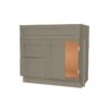 Mocha Shaker Vanity Sink Drawer Left