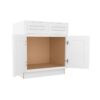 Craftsman White Shaker Vanity Sink Base 2 Doors 2 False Drawers