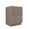Craftsman Mocha Shaker Vanity Drawer Base 2 Drawer
